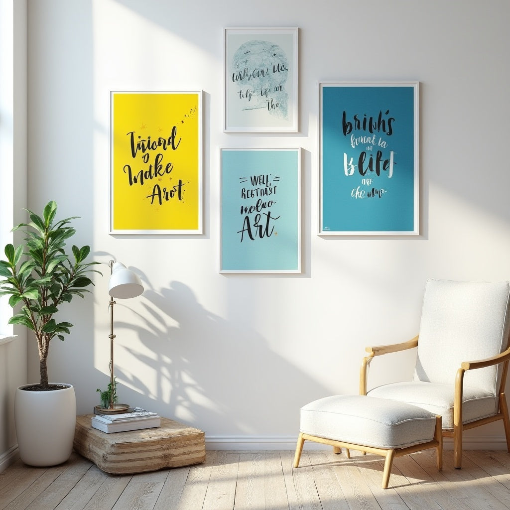 Colorful motivational poster with bold typography designed to inspire and uplift any wall space.