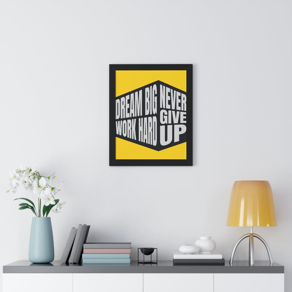 Dream Big Framed Motivational Poster
