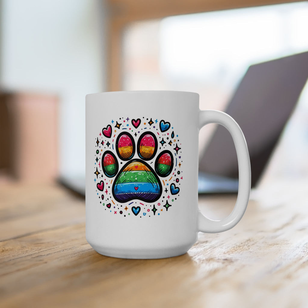 Love & Pride Paw Prints Mug