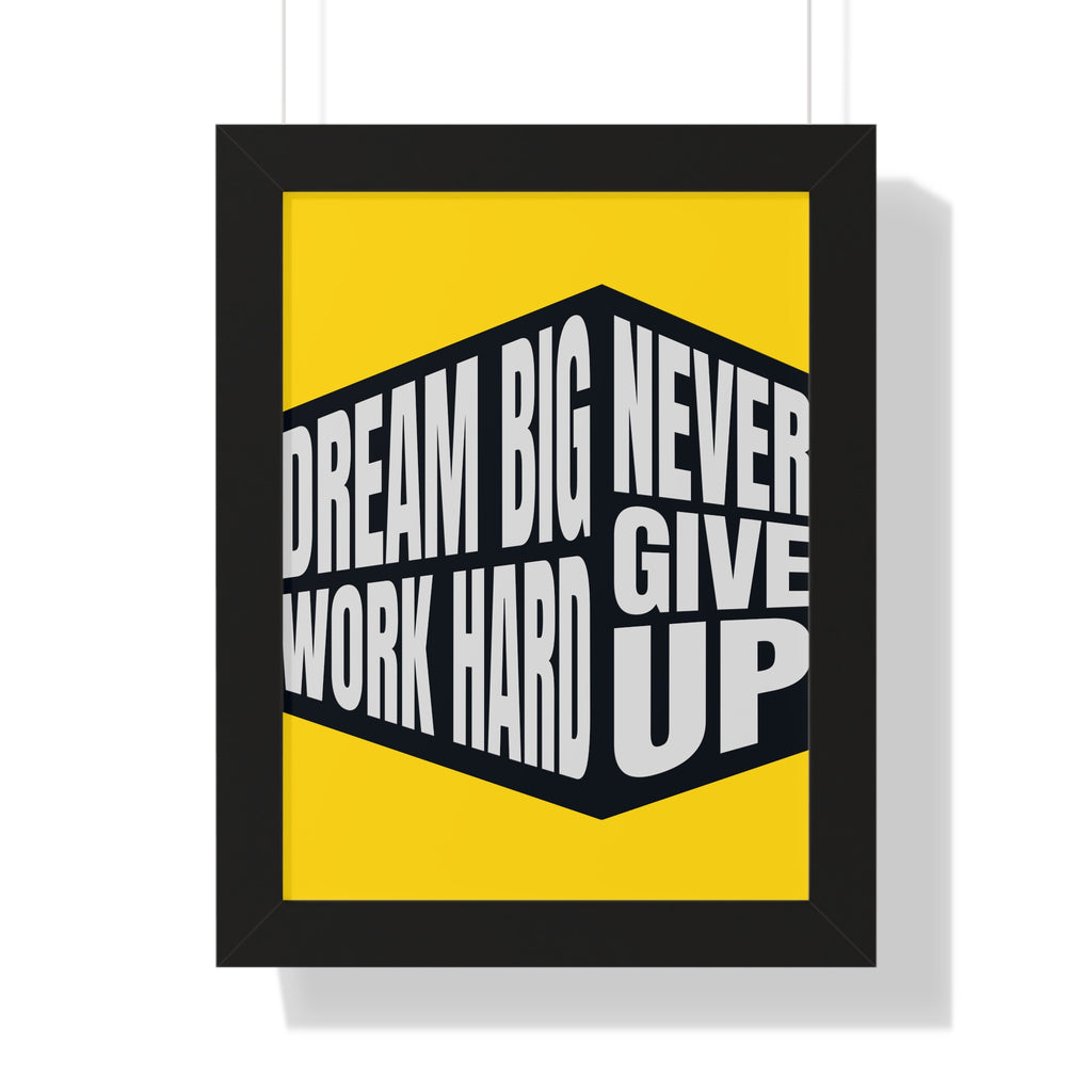 Dream Big Framed Motivational Poster