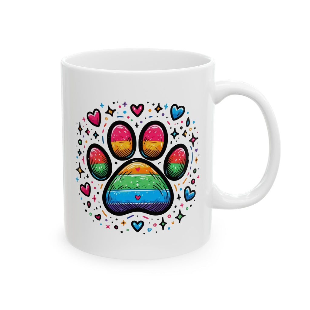Love & Pride Paw Prints Mug