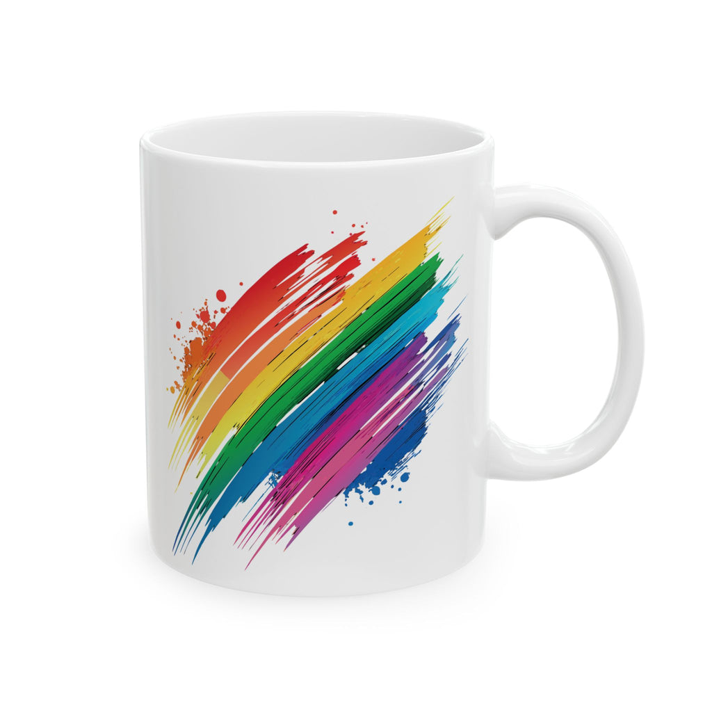 Rainbow Brush White Mug