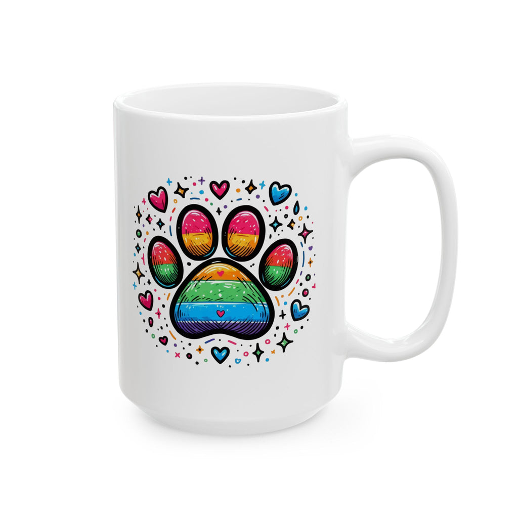 Love & Pride Paw Prints Mug