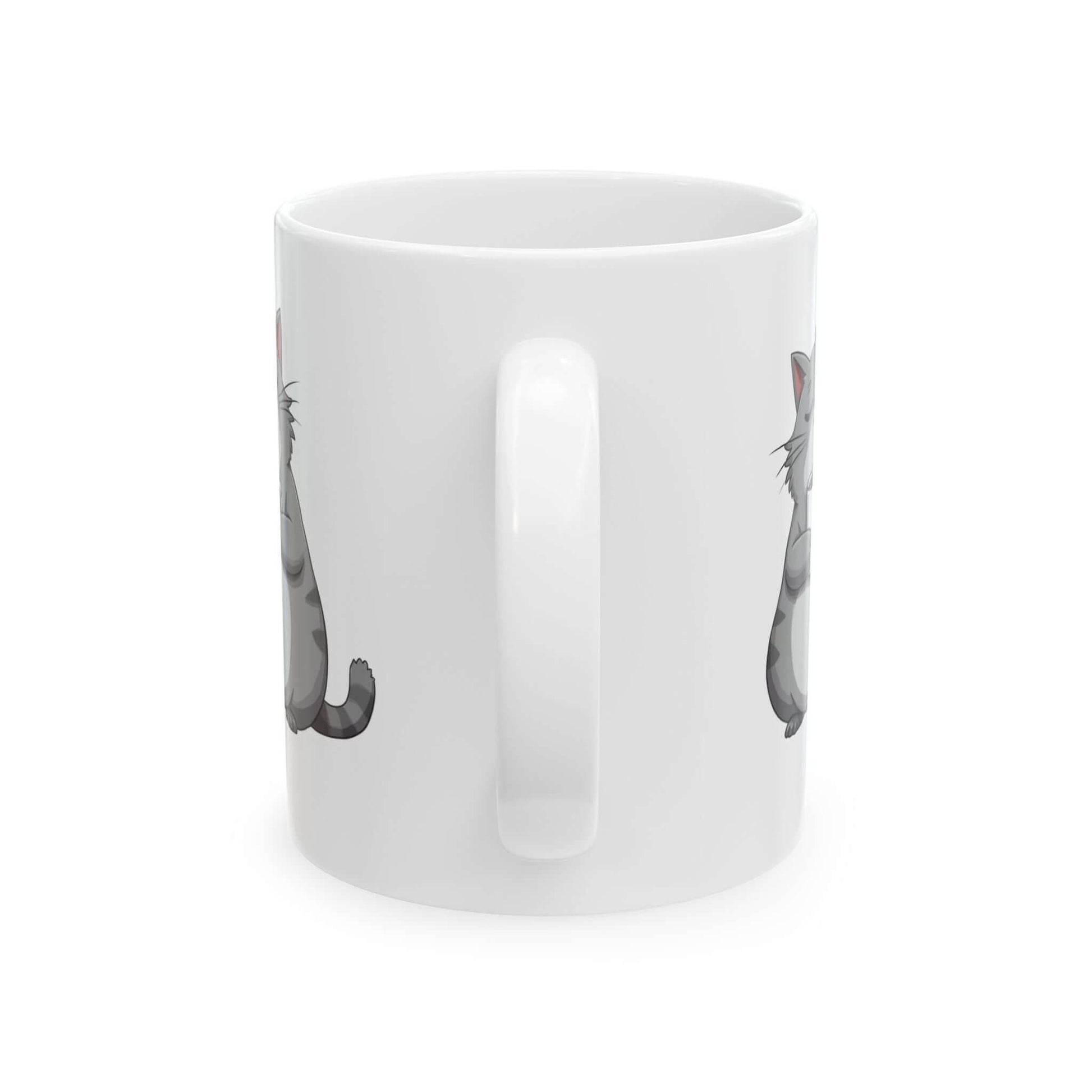 Chubby Gray Cat Mug