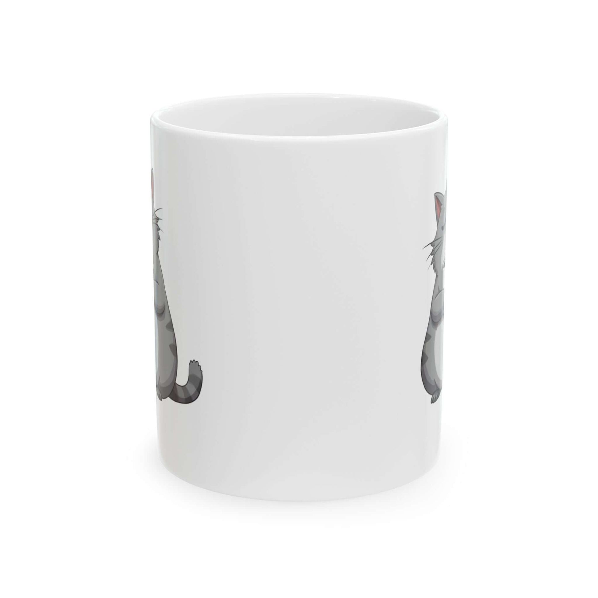 Chubby Gray Cat Mug
