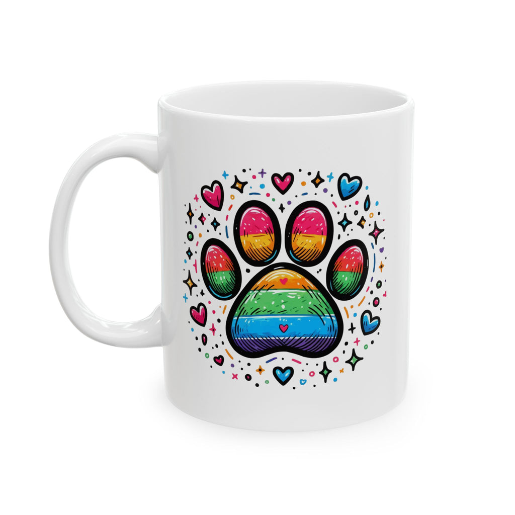 Love & Pride Paw Prints Mug