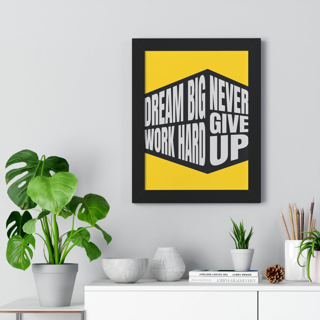 Dream Big Framed Motivational Poster